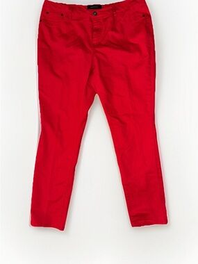 Ashley Stewart Red Straight-Leg Pants
